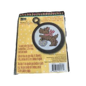 VTG 2013 Studio 18 Mary & Co Scottie Dog & Frame Counted Cross-Stitch Kit Sealed